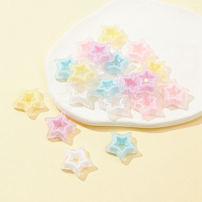 20Pcs 5 Colors Acrylic Beads SACR-FS0001-18-1