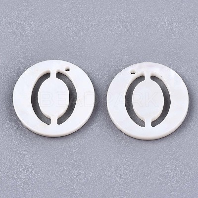 Natural Freshwater Shell Charms SHEL-S276-119O-1