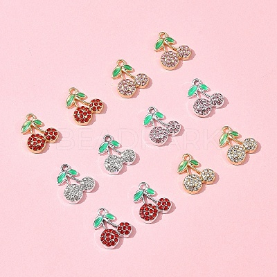 12Pcs 6 Colors Rack Plating Alloy Pendants FIND-FS0003-11-1