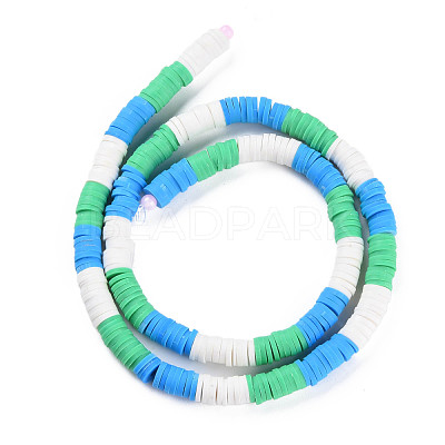 Fixed 3 Color Handmade Polymer Clay Bead Strands CLAY-S096-029J-1