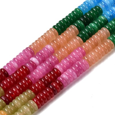Dyed Natural White Jade Beads Strands G-H333-02B-1