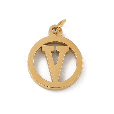 304 Stainless Steel Charms
with Jump Ring STAS-R001-02G-V-1