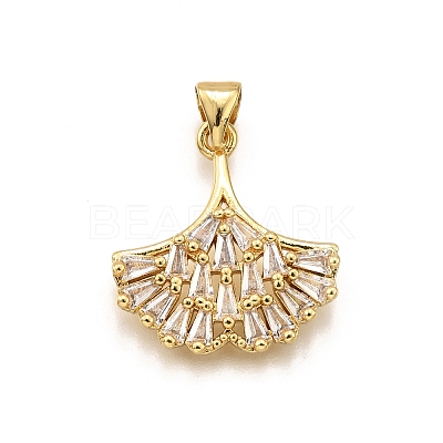 Brass Micro Pave Cubic Zirconia Pendants KK-K401-18G-1