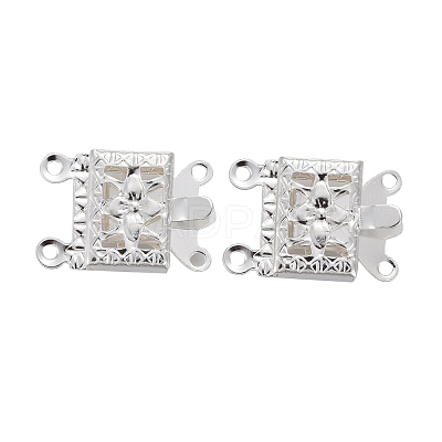 304 Stainless Steel Box Clasps STAS-P249-05S-1