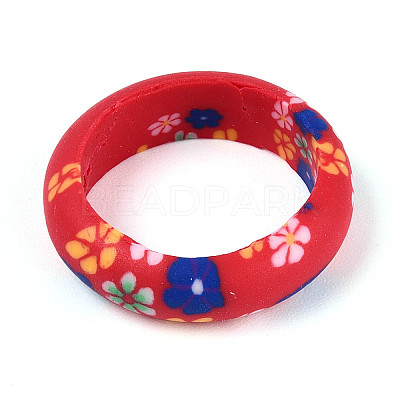 Handmade Polymer Clay Finger Rings CLAY-N013-27A-1