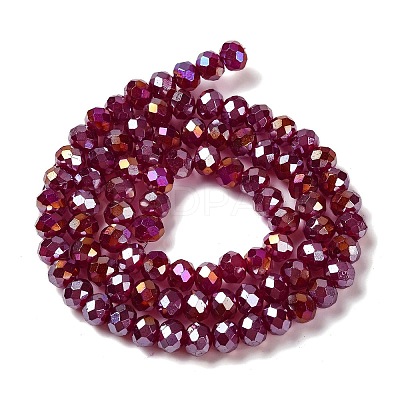 Baking Electroplate Glass Beads Strands DGLA-A039-J6MM-B19-1