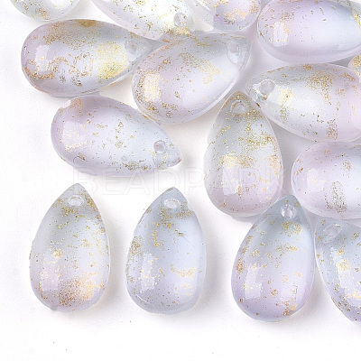 Two Tone Transparent Spray Painted Glass Charms GLAA-T017-02-B03-1