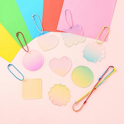20Pcs 10 Style Acrylic Blank Pendants DIY-CJC0002-012-1