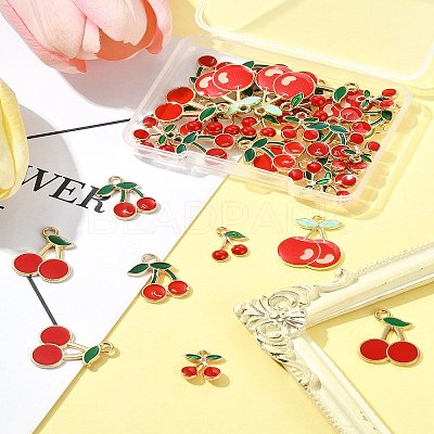 38Pcs Alloy Enamel Pendants ENAM-FS0002-71-1