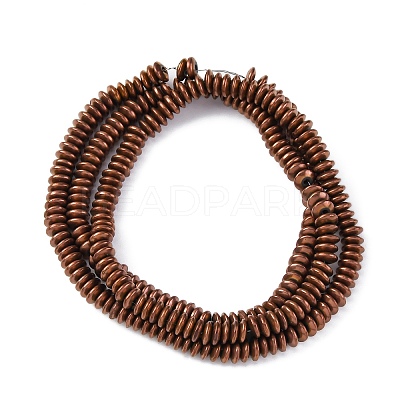 Electroplated Non-magnetic Hematite Beads Strands G-P571-B01-01C-1