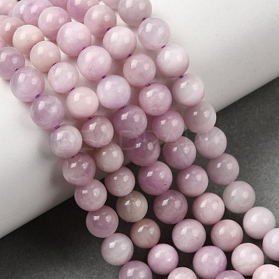 Round Natural Kunzite Beads Strands G-K068-28-6mm-1