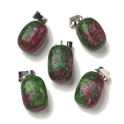 Dyed Natural Marble Pendants G-Z067-03P-05-1