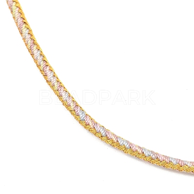Braided Polycotton Cord Necklaces Making MAK-F038-B14-G-1