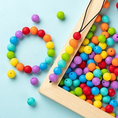 7 Colors Food Grade Eco-Friendly Silicone Beads SIL-LS0001-02A-1