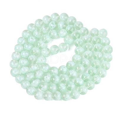 Transparent Half Spray Painted Glass Beads Strands LS-GLAA-Q110-02A-02-1