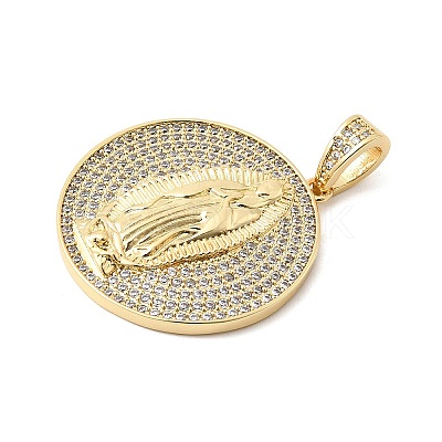 Brass Micro Pave Cubic Zirconia Pendants KK-L262-26G-1