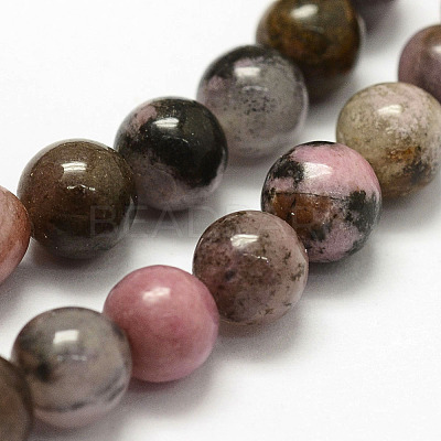 Natural Rhodonite Beads Strands X-G-F364-01-8mm-1
