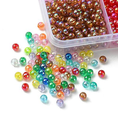 2400Pcs 12 Colors Eco-Friendly Transparent Acrylic Beads TACR-YW0001-97-1