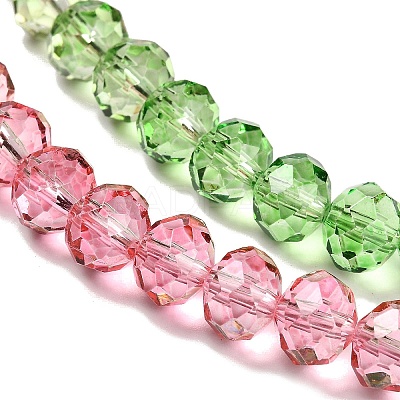 Transparent Painted Glass Beads Strands DGLA-A034-T8mm-A18-1