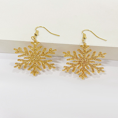 Snowflake Acrylic Glitter Powder Dangle Earrings FS-WGC8E2D-03-1