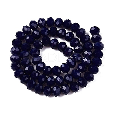 Opaque Solid Color Imitation Jade Glass Beads Strands LS-EGLA-A044-P8mm-D07-1
