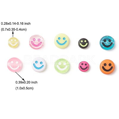 290Pcs Opaque & Transparent Acrylic Beads MACR-FP0001-10-1