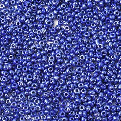 DIY Craft Beads 8/0 Opaque Colors Lustered Round Glass Seed Beads X-SEED-A012-3mm-128-1