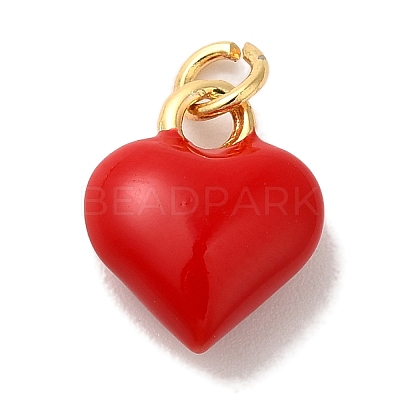 Brass Enamel Charms KK-U027-13-04G-1