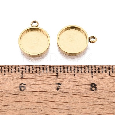 304 Stainless Steel Pendant Cabochon Component STAS-Q113-26B-G-1