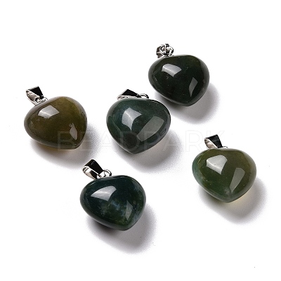 Natural Moss Agate Pendants G-I311-A08-1