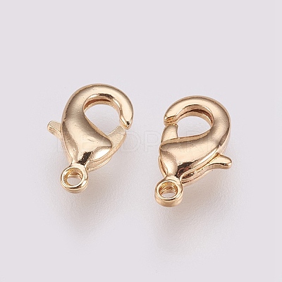 Brass Lobster Claw Clasps X-KK-T014-121G-1