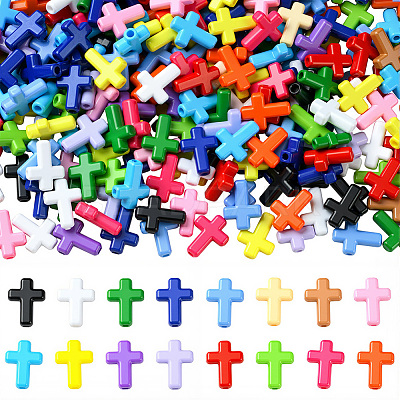 560Pcs 16 Colors Opaque Acrylic Beads SACR-PA0001-01-1