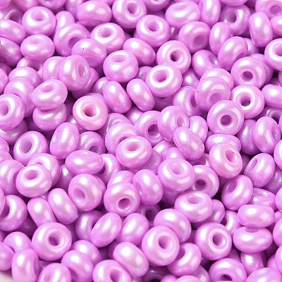 Baking Paint Luster Glass Seed Beads SEED-B001-04A-07-1