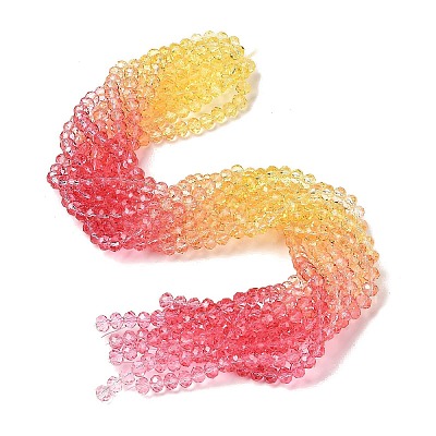 Transparent Painted Glass Beads Strands X1-DGLA-A034-T8mm-A07-1