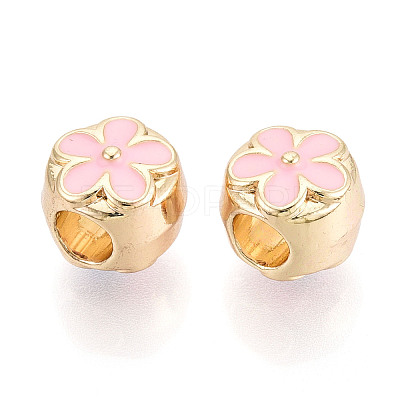 Alloy Enamel European Beads FIND-N011-05KCG-1
