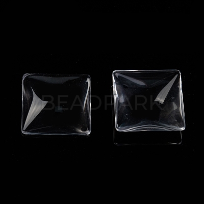 Transparent Glass Square Cabochons GGLA-A001-30mm-1