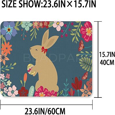 Linen Polyester and Rubber Ground Mat AJEW-WH0142-019-1