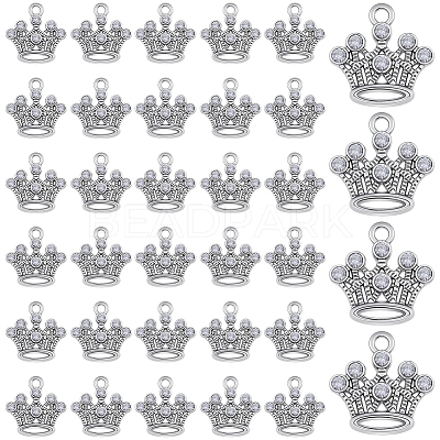 50Pcs Zinc Alloy with Crystal Rhinestone Pendants FIND-SC0019-59-1