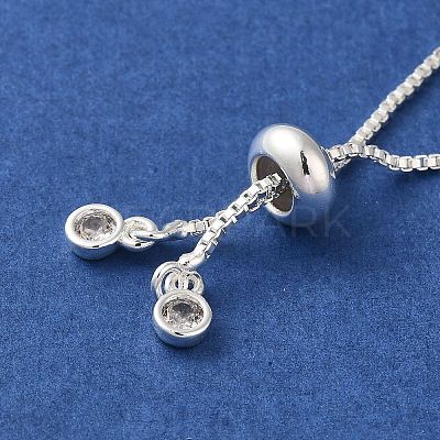 Rack Plating Adjustable Brass Box Chain Slider Bracelet Making LS-KK-M285-03S-1
