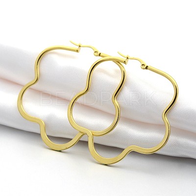 304 Stainless Steel Hoop Earring EJEW-P066-09G-1