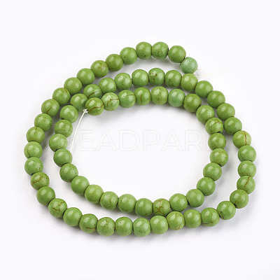 Synthetic Turquoise Beads Strands TURQ-G106-6mm-02B-1