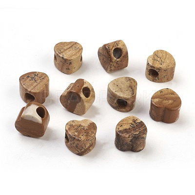 Natural Picture Jasper European Beads G-F580-C03-1