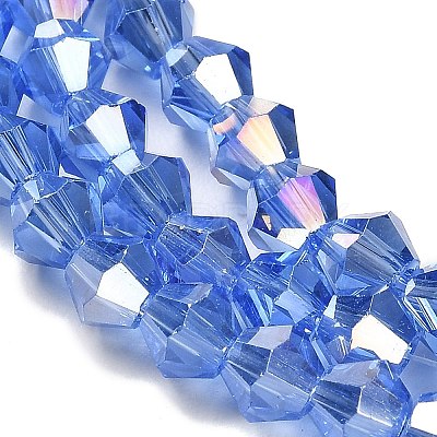 Transparent Electroplate Glass Beads Strands GLAA-F029-2mm-A07-1