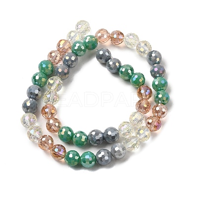 Electroplate Glass Beads Strands EGLA-D300-06-8mm-04-1