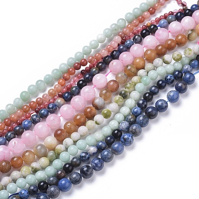 Natural Gemstone Beads Strands G-F591-03-1