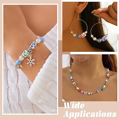 Printed Porcelain European Beads FIND-CJZ0001-003-1