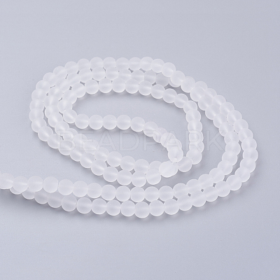 Baking Paint Transparent Glass Bead Strands X-GLAA-S031-6mm-13-1