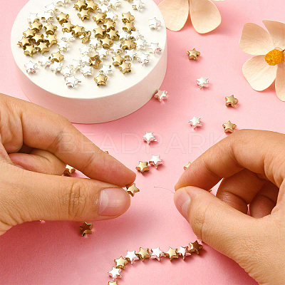 100Pcs 2 Colors CCB Plastic Beads CCB-CJ0001-07-1