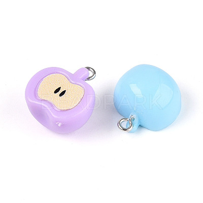 Opaque Resin Pendants RESI-T059-08-1