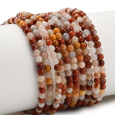 Natural Agate Beads Strands G-Z116-A21-3mm-1